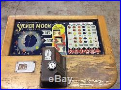 Jennings Silver Moon Console Slot Machine Antique Vintage
