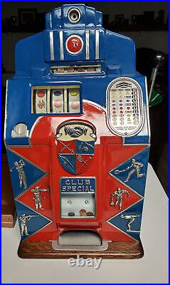 Jennings Slot Machine 1 cent Club Special Sportsman Circa 1938