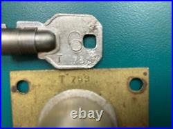 Jennings Slot Machine Ace lock with matching key T 753 1 3/16 Barrel