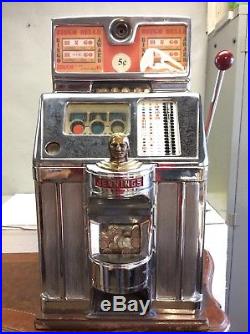 Jennings Slot Machine Bingo Bell 1Pull 5 Cents 27.25 H