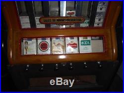 Jennings Slot Machine Vintage 1937 Antique 5-Cent Cigarette Dispenser Antique