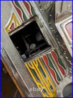 Jennings Slot Machine with Side Mint Vendor Circa 1930's 5 Cent