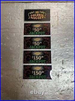 Jennings Slot Standard Chief and Sun Chief Marque Cards Golden Nugget