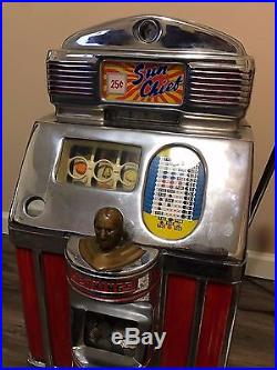 Jennings Sun Chief 25c Slot Machine Antique Rare