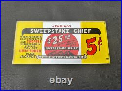 Jennings Sun Chief Sweepstakes Chief Marquee Card Original
