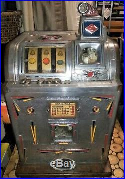 Jennings Victoria B Silent Bell Nickel Antique Slot Machine