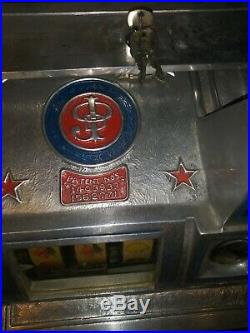 Jennings Victoria B Silent Bell Nickel Antique Slot Machine