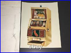 Jim Rumph Vintage Slot Machine Drawing & Visual Art Reference + Coa