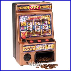 Jumbo Slot Machine with 48 Tokens, 777 Copper Color Casino Style Toy with Flas