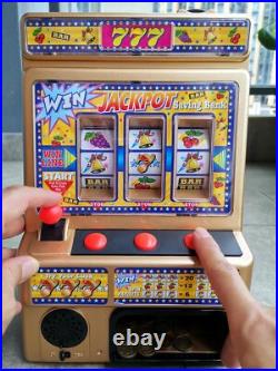 Jumbo Slot Machine with 48 Tokens, 777 Copper Color Casino Style Toy with Flas