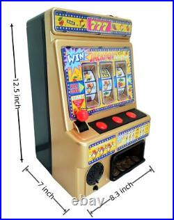 Jumbo Slot Machine with 48 Tokens, 777 Copper Color Casino Style Toy with Flas