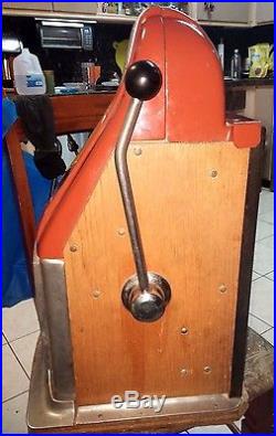 L@@K! Vintage MILLS 1950's/1960's Antique High Top 5 Cent Nickel Slot Machine