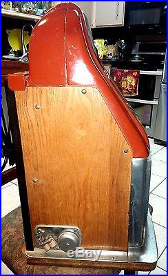 L@@K! Vintage MILLS 1950's/1960's Antique High Top 5 Cent Nickel Slot Machine