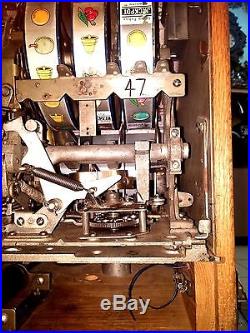 L@@K! Vintage MILLS 1950's/1960's Antique High Top 5 Cent Nickel Slot Machine