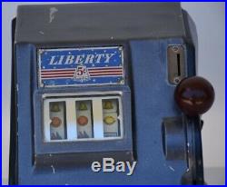 Liberty 5 cent Slot Machine With Key KD9975