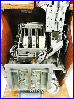 MILLS 10c QT Chevron Slot Machine circa 1936 fully restored