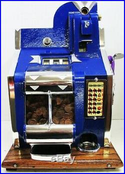 MILLS 1c QT Chevron Slot Machine circa 1936 fully restored