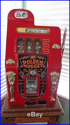 MILLS 25 CENT SLOT MACHINE EXCELLENT++ RESTORED. CASH ONLY PICK UP ONLY