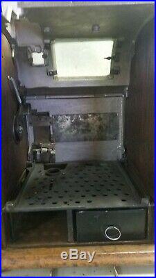 MILLS 5 CENT GOOSENECK 1920's COIN OP SLOT MACHINE WJACKPOT CAST IRON TOP