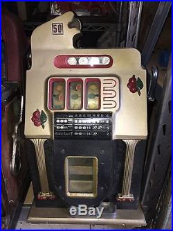 Mills Golden Falls 50 Cent Antique Slot Machine