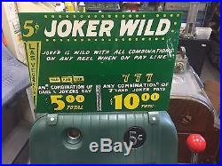 Mills Jokers Wild Las Vegas Club Hi Top 5 Cent Slot Machine
