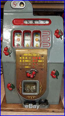 MILLS SLOT MACHINE, HiTop 5 cent slot machine