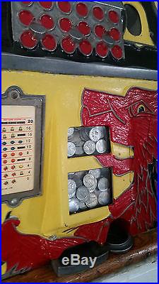 MILLS Slot Machine 5 cent Lion Head Circa 1931 Rare Machine