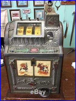 MILLS Slot Machine 5 cent Western Circa 1925