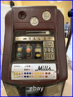 MILLS5 Cent Slot Machine 1930's