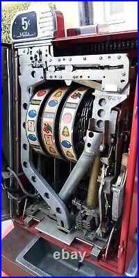 MILLs Working Primadonna 5 cent Slot Machine Unrestored