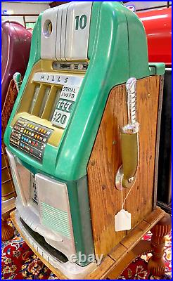 Mid 1940's Mills 10 cent High Top Slot Machine