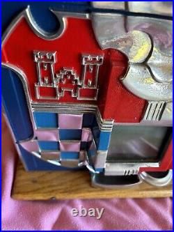 Mills $0.05 Vintage Antique Nickel Castle Front Slot Machine EXCELLENT CONDITION