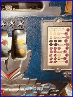 Mills 0.5c Castle Front Slot Machine circa 1930's 100% Original