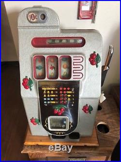 Mills 10 Cent Black Cherry Slot Machine Nice Unrestored Original