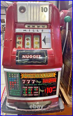 Mills 10 Cent Lucky 7 Nugget Slot Machine