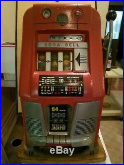 Mills 10 Cent Sega Bell Coin Op Hi Top Slot Machine Wjackpot As Good As They Get