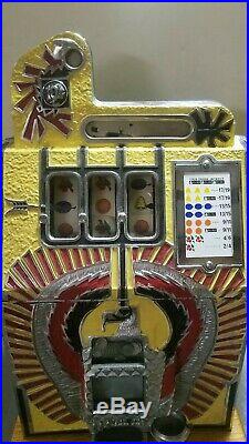 Mills 10 Cent War Eagle Coin Op Slot Machine Wjackpot