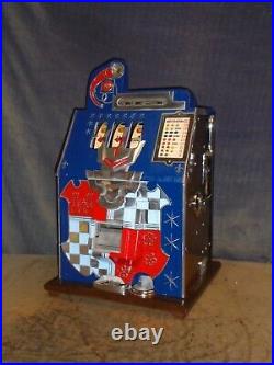 Mills 10-cent JACKPOT CASTLE FRONT antique slot machine, 1935