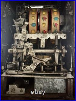 Mills 1939 Antique Vintage Five Cent Slot Machine with FREE Stand Excellent Shape