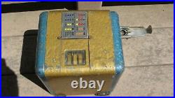 Mills 1940's Vest Pocket Slot Machine Vintage Coin Op Trade Stimulator 5 Cent