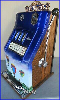 Mills 25c Slot Machine / Custom Hot Air Balloon Art