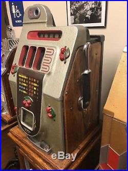 Mills 5 Cent Black Cherry Slot Machine Unrestored Original