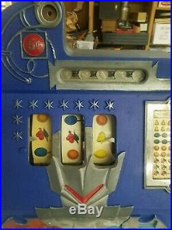 Mills 5 Cent Castle Front Coin Op Slot Machine Wjackpot Original Door Lock Key