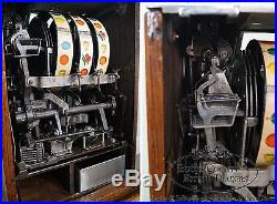 Mills 5 Cent Poinsettia Antique Slot Machine