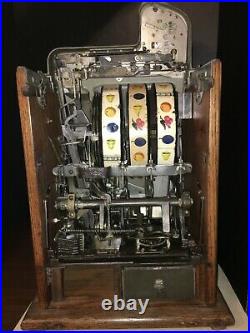 Mills 5 Cent War Eagle Original 1930's Mechanical Slot Machine Antique Five