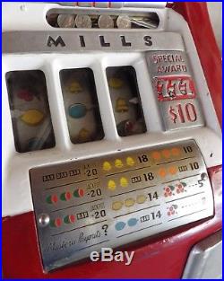 Mills 5 Cent high top slot machine 777 Special Award antique As Is Local Pickup