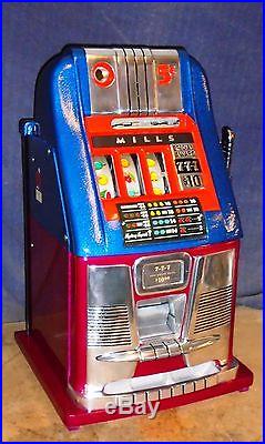 Mills 5-cent 7-7-7 hi-top antique slot machine, 194