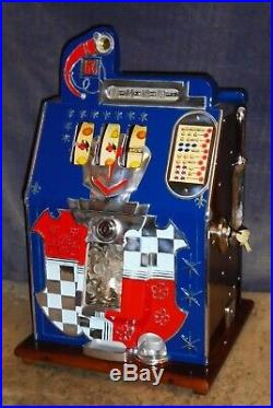 Mills 5-cent HAND-LOAD JACKPOT CASTLE FRONT antique slot machine, 1938