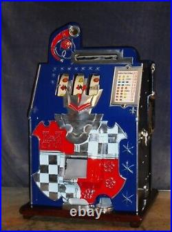 Mills 5-cent JACKPOT CASTLE FRONT antique slot machine, 1935
