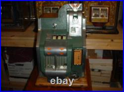Mills 5-cent Qt Chevron Slot Machine Original Locks & Restored Nice